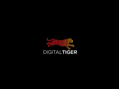 Digital Tiger abstract logo digital graphic design icon lettermark logo logodesign logotype tiger logo vector wordmark