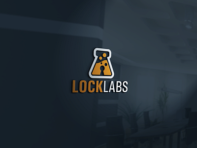 LockLabs branding company logo illustration lab lock logo logodesign logotype vector
