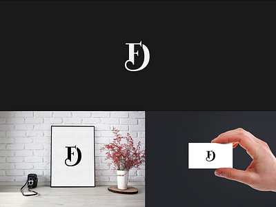 FD Monogram branding custom typography graphic design graphics letterlogo lettermark logo logodesign logotype monogram typography vector white wordmark