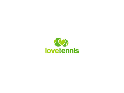 lovetennis abstract logo branding company logo design graphic green logo illustration logo logodesign logotype lovelogo tennis tennis ball vector