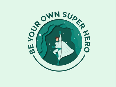 SuperHero Badge art badge design badge logo illustration logo logodesign papercut sports logo super hero vector