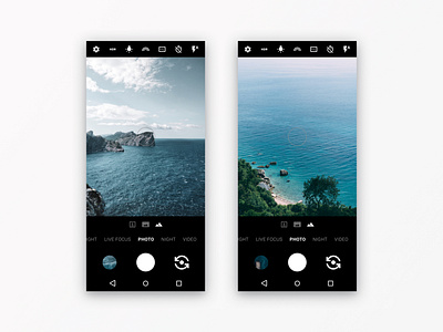 Android Camera III android camera camera app material design materialdesign modern samsung galaxy s10 ui uidesign