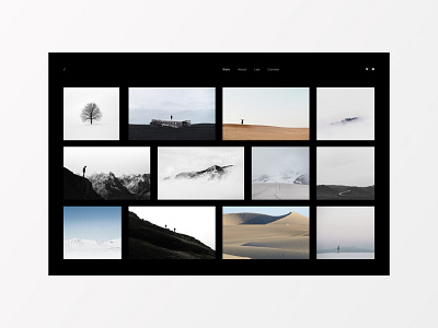 Photography Website Concept III grid grid layout photography portfolio webdesign