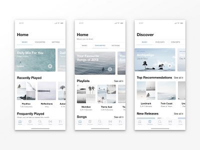 Adrift II ambient app concept interface interface design minimal mobile app mobile app design modern music music app music player music player app music player ui ui ux ui ux design uid uidesign uidesigner ux design uxdesign