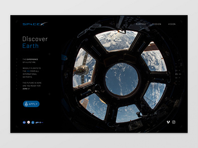 Daily UI #003 - Landing Page dailyui dailyui 003 dark background liftoff space travel spacex uidesign