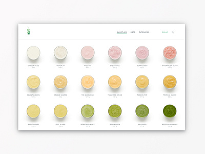 Pure Smoothies - Web minimal modern responsive design ui uidesign ux design