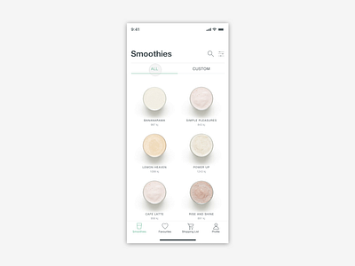 Pure Smoothies Animation interface design modern principleapp ui ui animation ui designer ux design