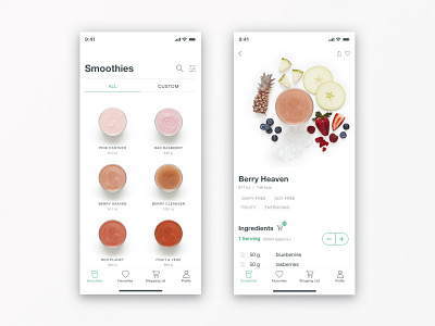 Blend Smoothies - Red interface design ios iphonex mobile mobile app mobile app design modern ui uidesign