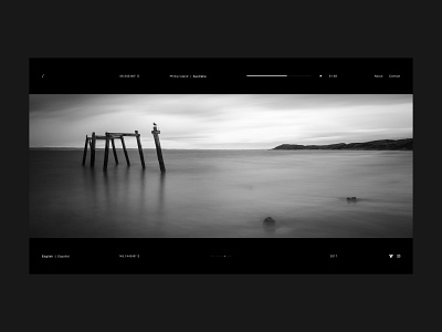 Photography Website Concept I black dark panoramic photography web website concept