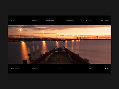 Photography Website Concept II australia black long exposure melbourne web