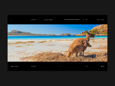 Photography Website Concept III australia black dark panoramic photography