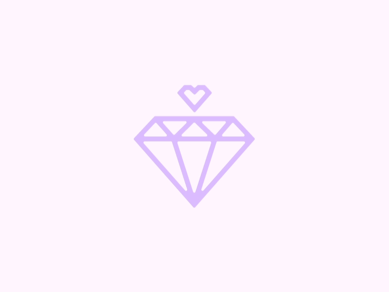 Diamond and Heart logo (free) brand branding clean diamond free freebie heart illustraion illustrator line logo logodesign luxury minimal symbol vector