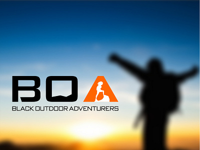Logo Design BOA, Black Outdoor Adventurers adventure branding illustration logo otdoor typogrphy