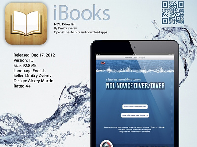 iBooks NDL Novice diver/diver background ibooks ipad ui