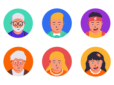 A set of avatars design illustration