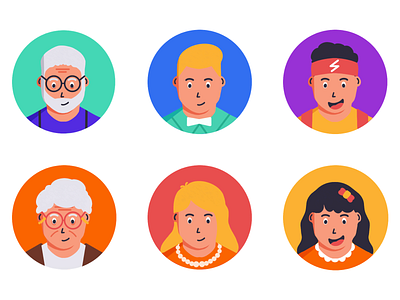 A set of avatars