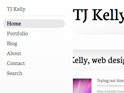 TJKelly.com Redesign 2011 redesign screenshot tjkelly