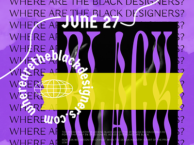 Where Are The Black Designers ? black call to action design graphic graphic design illustration poster typography