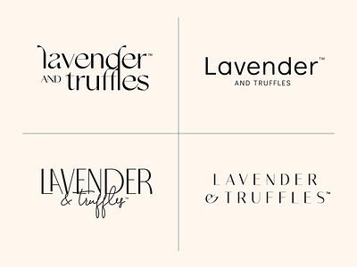Lavender and Truffles Logo Exploration branding design elegant elegant font graphic graphic design ice cream identity lavender logo minimal truffles typography