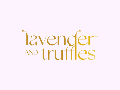 Lavender and Truffles branding branding design design elegant gold graphic graphic design identity lavender logo luxury truffles vegan