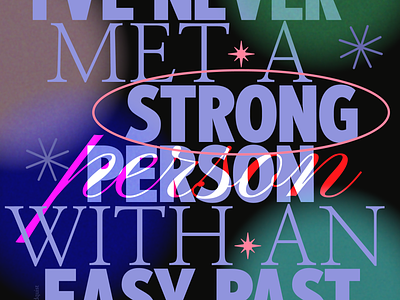 Strong Person design font graphic graphic design instagram statement type typography