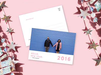 Hello, New Year 2016 2016 create design graphic design happy new year holiday minimal new year postcard print