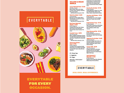 Everytable Catering Menu catering menu design everytable food justice graphic healthy menu social good