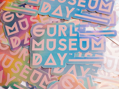 GMD Iridescent Sticker art buy design graphic graphic design gurl museum day identity iridenscent logo museum pink shop sticker stickers typography