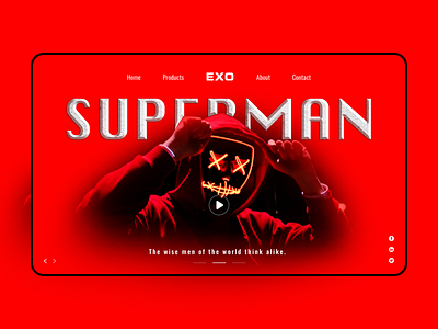 Superman_web design art branding design illustration illustrator logo ui ux web website