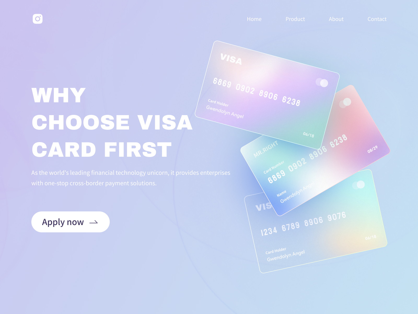 Web banner design_VISA CARD by Angel lily on Dribbble