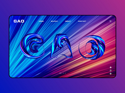 GAO web design branding c4d illustration ui ux web website