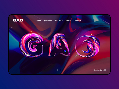 Gao web design branding c4d design illustration ui ux web website