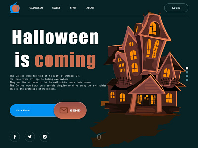 Halloween_web design app branding design icon illustration illustrator ui ux web website