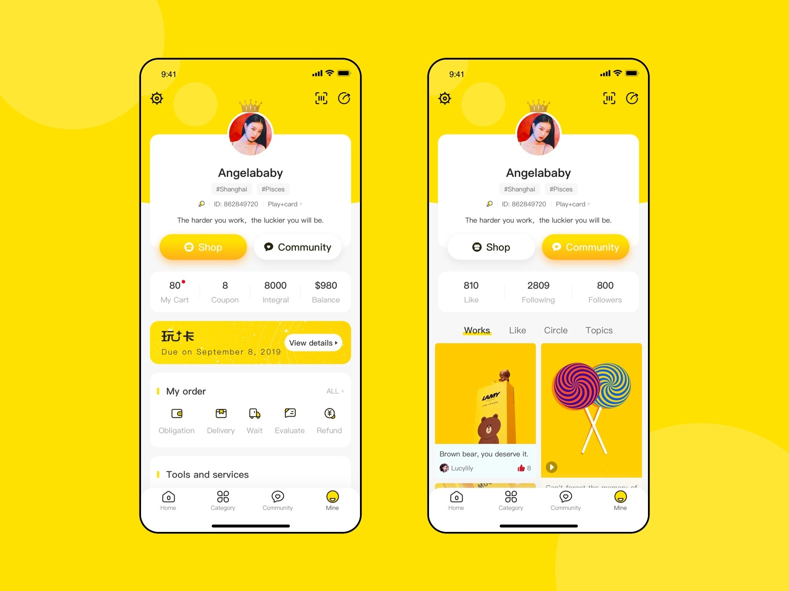 Personal homepage App design by Angel lily on Dribbble