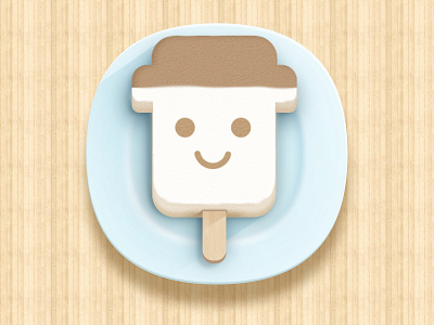 Realistic icon of ice cream icon ui