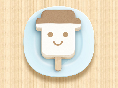 Realistic icon of ice cream