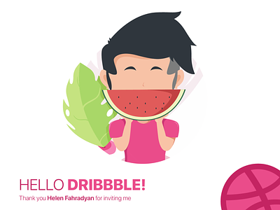 Hola, Dribbble! illustration