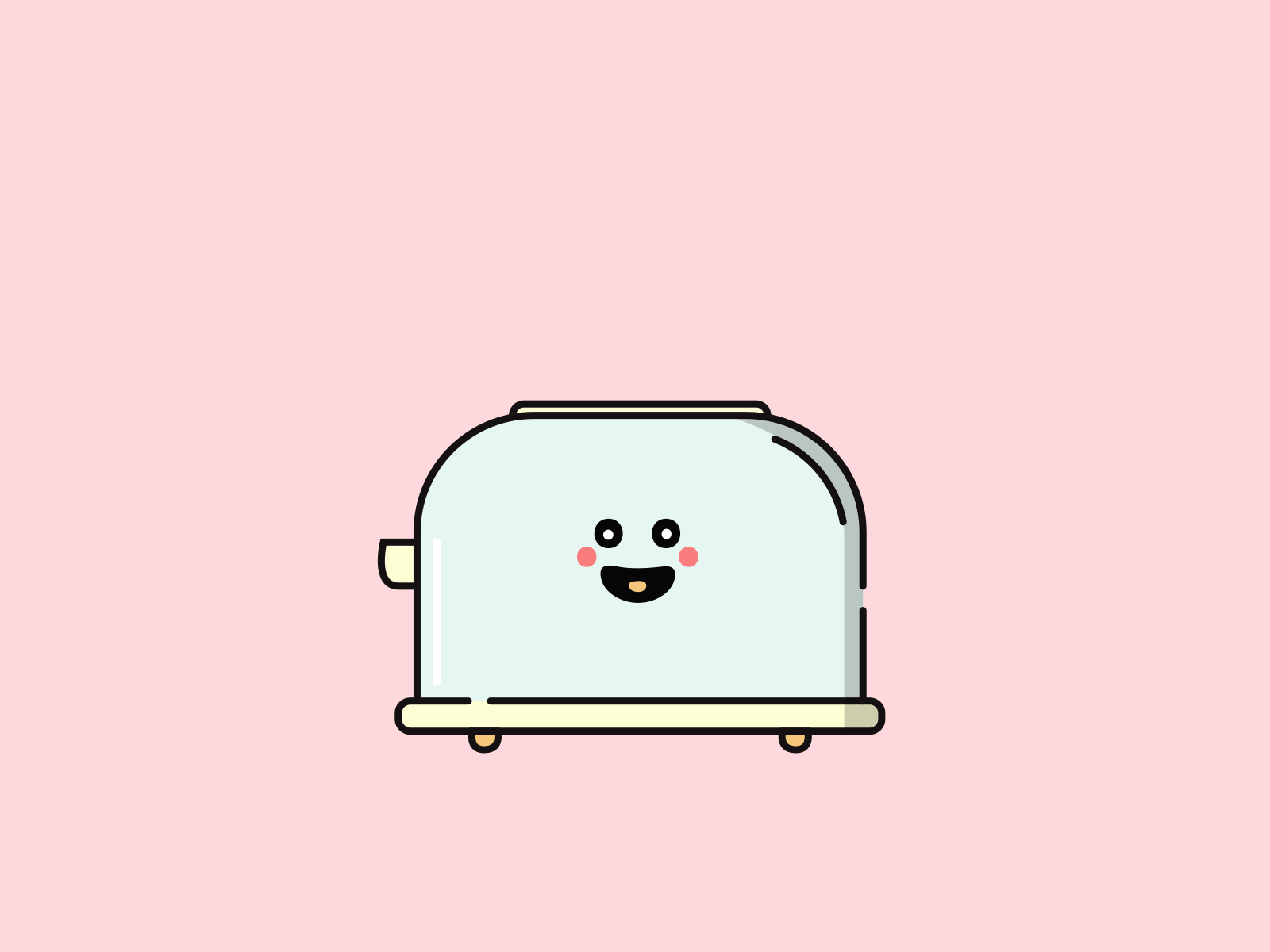 Toast Animation adorable after effects animation breakfast cute gif icon pink toast toaster