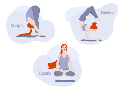 Yoga Progress Icons app icon body body shape icon icon design iconography illustration poses progress shapes sport woman yoga yoga app yoga pose