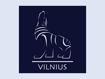 Vilnius city sticker city dribbbleweeklywarmup iron man iron wolf lithuania logos sticker wolf