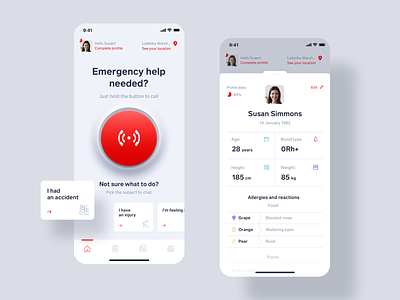 Callert - Life-saving app concept app emergency health life mobile mobile ui ui ux