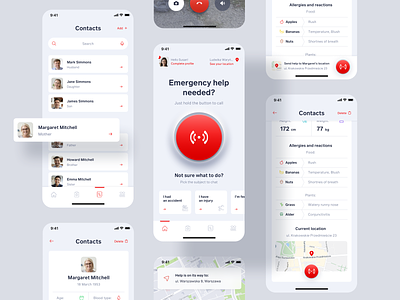 Callert - Life-saving app concept app emergency help life mobile mobile app mobile ui ui ux