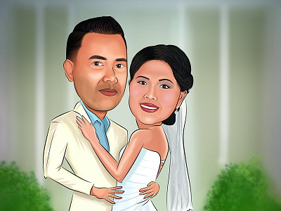 Wedding Caricature caricature digital 2d wedding