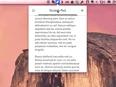 Menu bar app - Write for Mac mac mavericks menubar menulet osx text editor ui writing yosemite