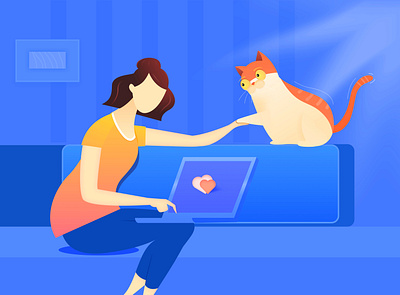 love app attractions cat collect icon illustration love