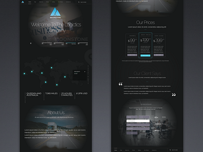 website for Moonstone Logistics app logistics logo tms ui ux web design