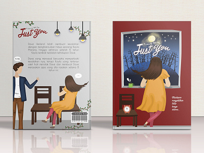 Book Cover Design "Just You" a novel by Pipit Chie adobe illustrator book cover design graphic design illustration vector
