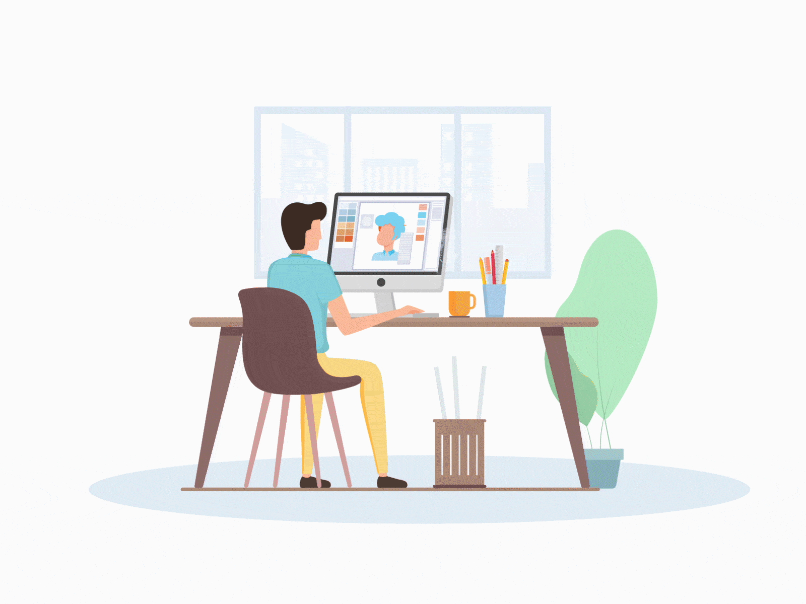 Designer Working Animation by MD. AL AMIN on Dribbble