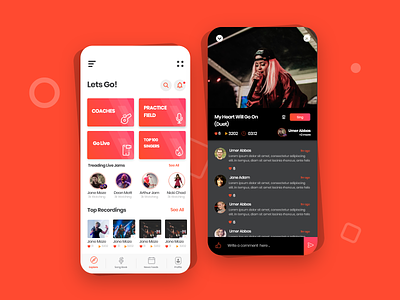 Online Singing And Coaching Platform adobexd app design appdesign appdesigner application design appmobile appmockup appuidesign branding design interaction design mobile mobile app mobile ui mobileapp singapp singing uidesign user interface design ux research