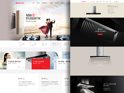 Rinnai brand modern typography ui ux web